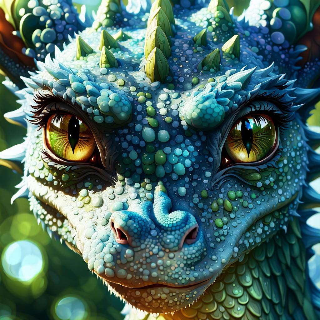 Enchanting Dragon Portrait in Anime Style