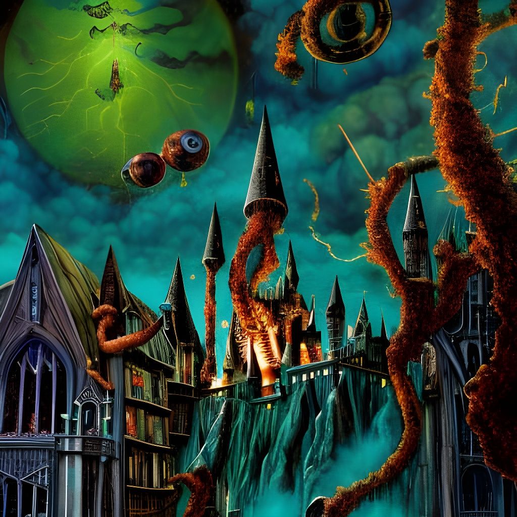 Hogwarts in Schizoid Atompunk Style