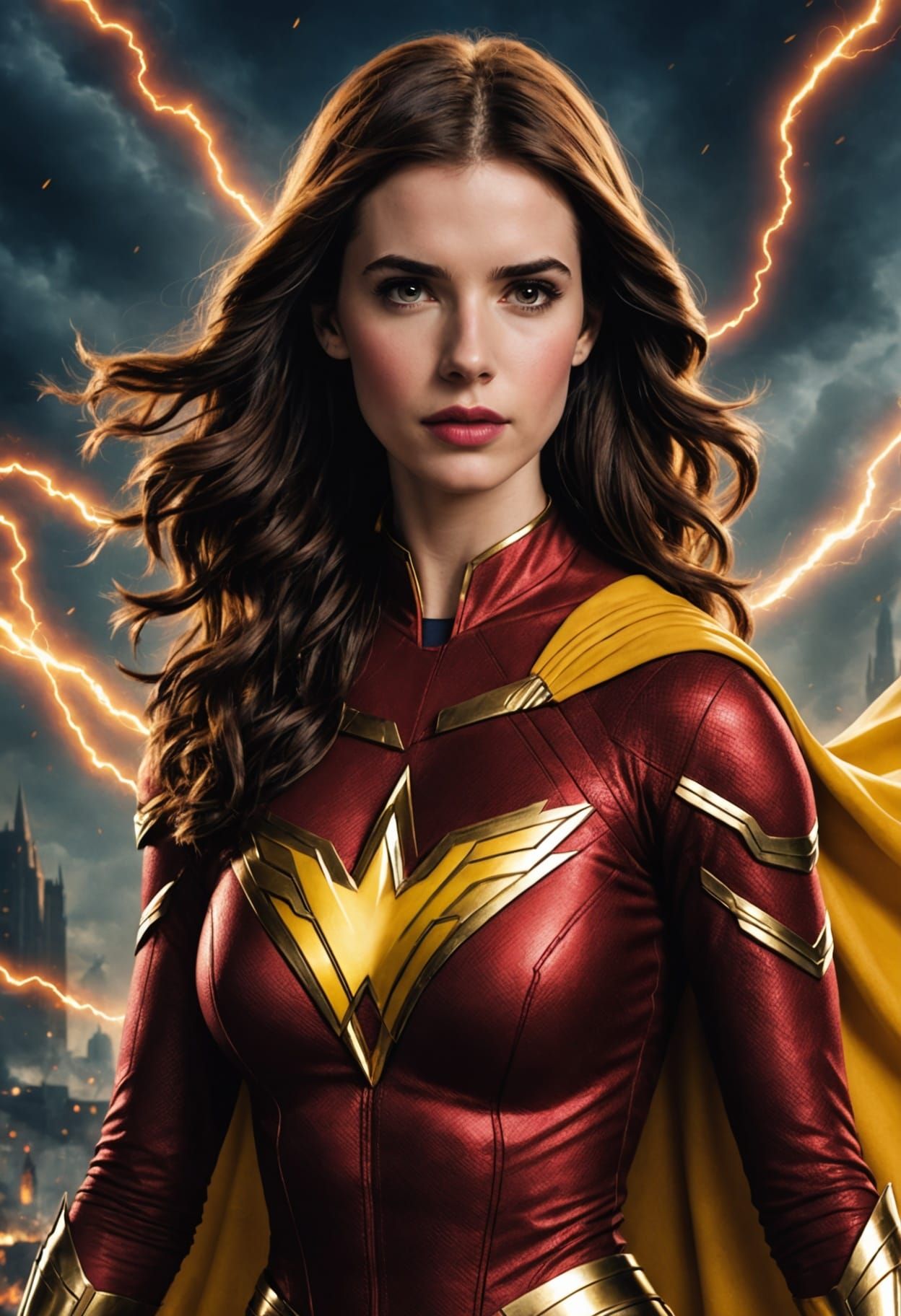 Mary Marvel: Cinematic Superheroine Portrait