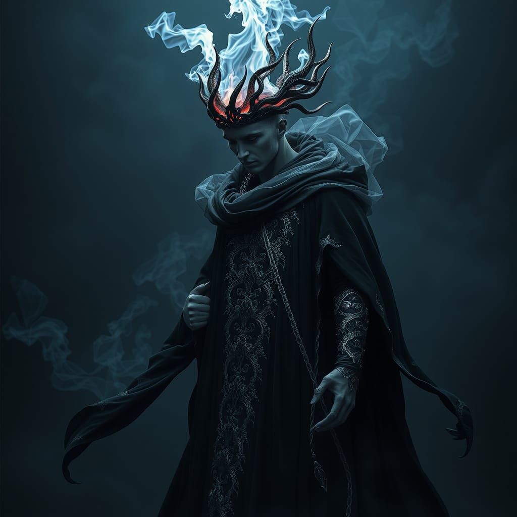 Hades in Dark Void with Sapphire Flame