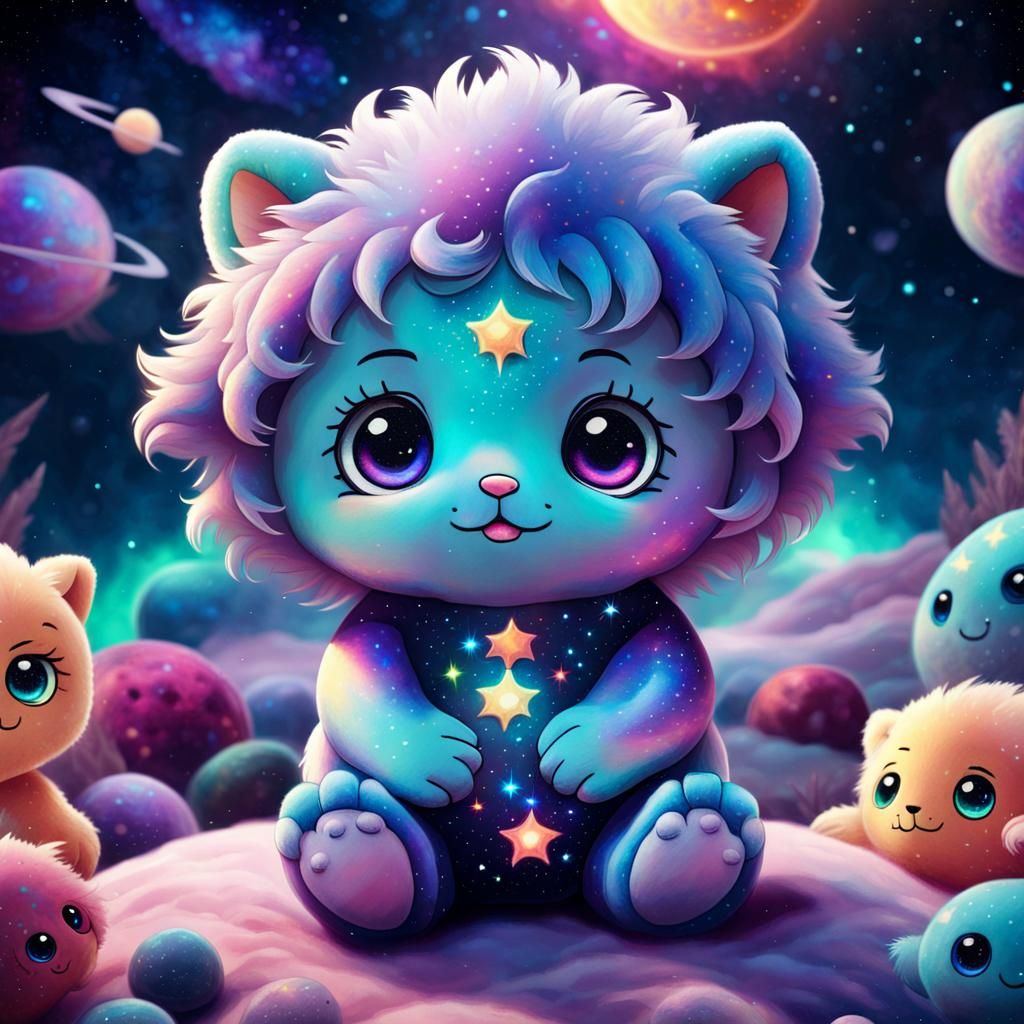 Astral Cosmic Plush Toy Illustration