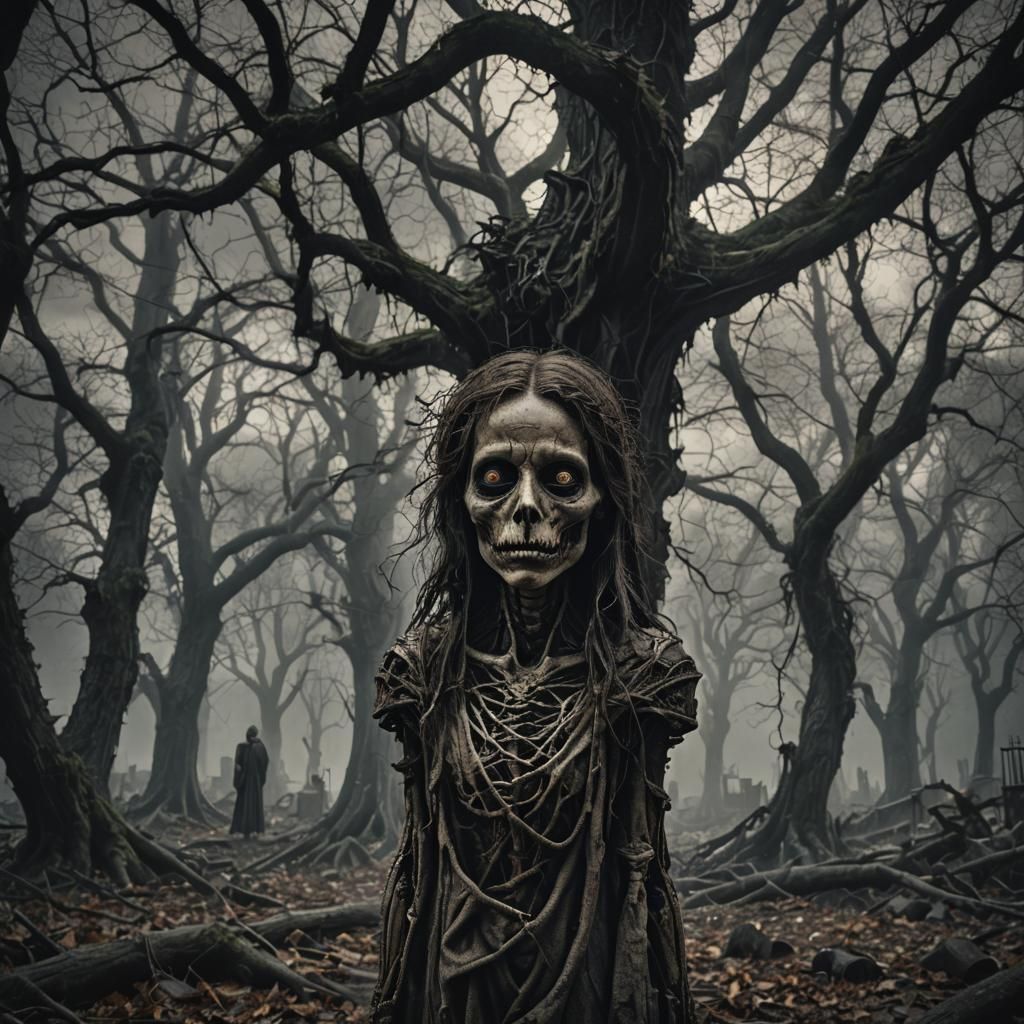 Hyperrealistic Spooky Scene with Intricate Details