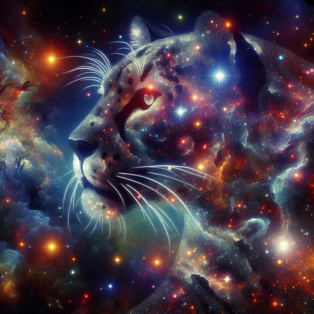 Celestial Panther Reveals Cosmic Universes