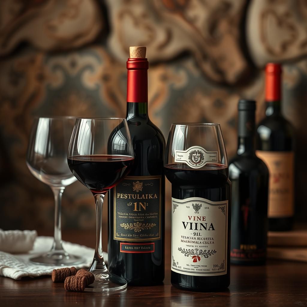 Autumnal Red Wine Abstract Digital Art