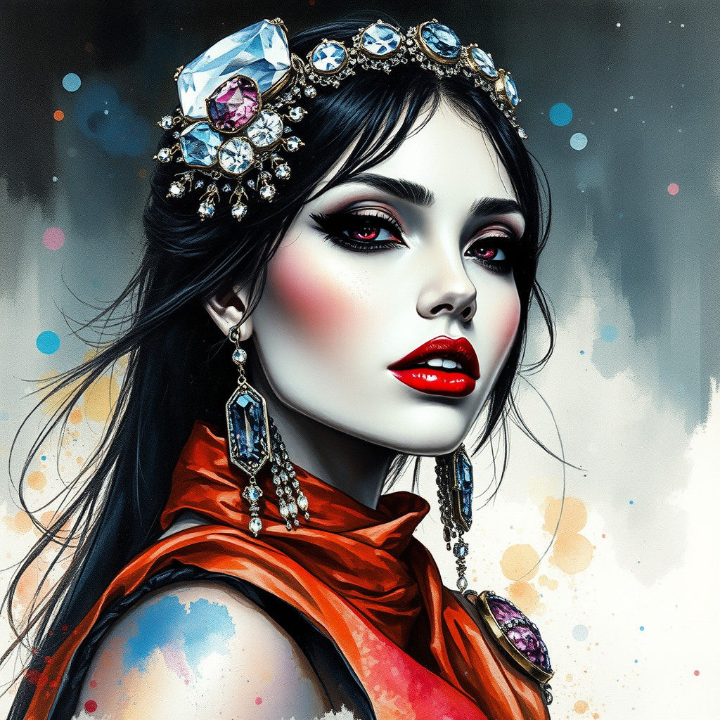 stylish female of darkness