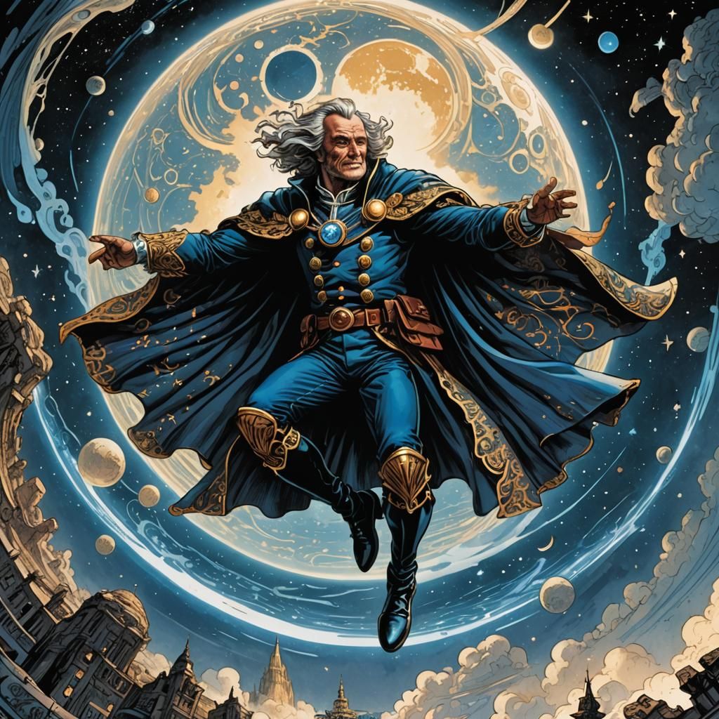 Baron Munchausen's Cosmic Flight to the Moon