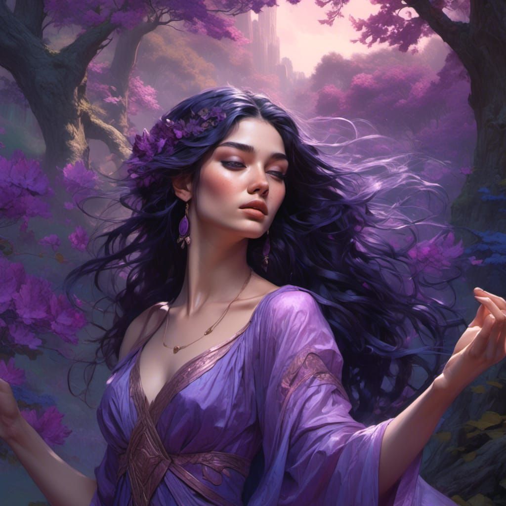 Fae Dancing in Twilight, Hyperdetailed Concept Art