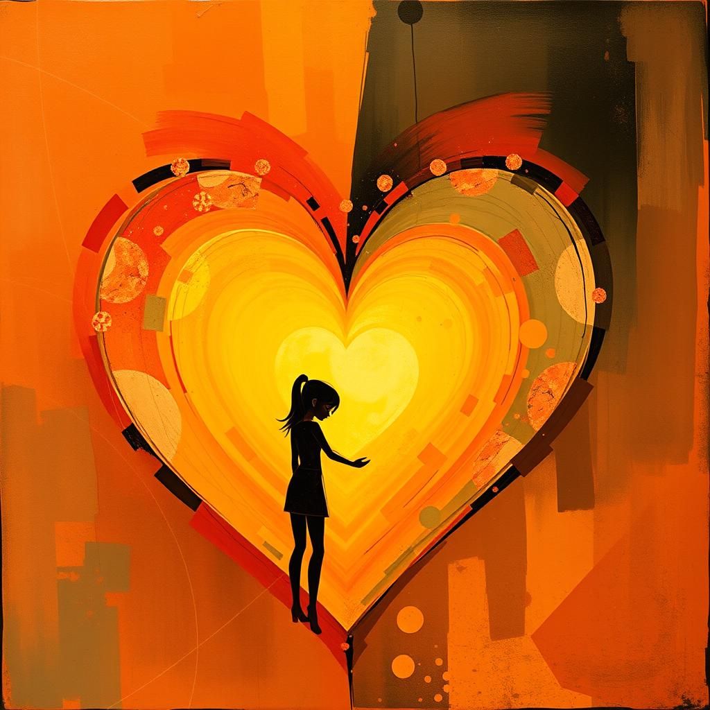 Abstract AI Image: Conceptual Definition of Love