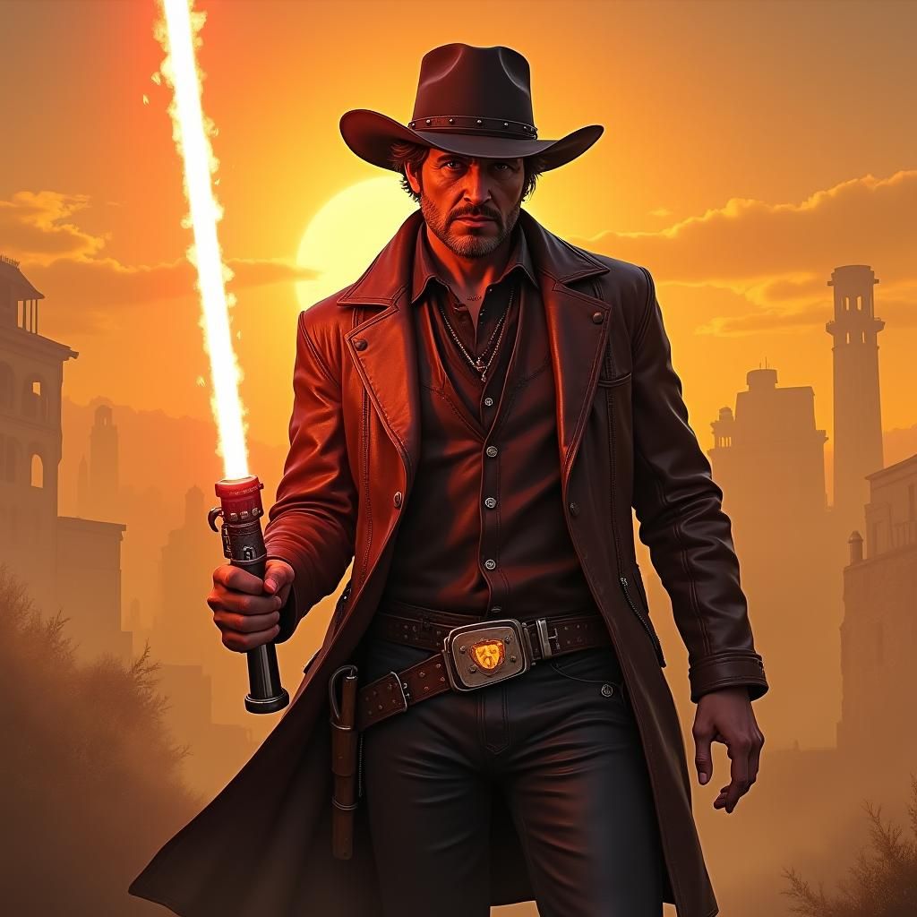 Arthur Morgan with Lightsaber in Wild West Fusion