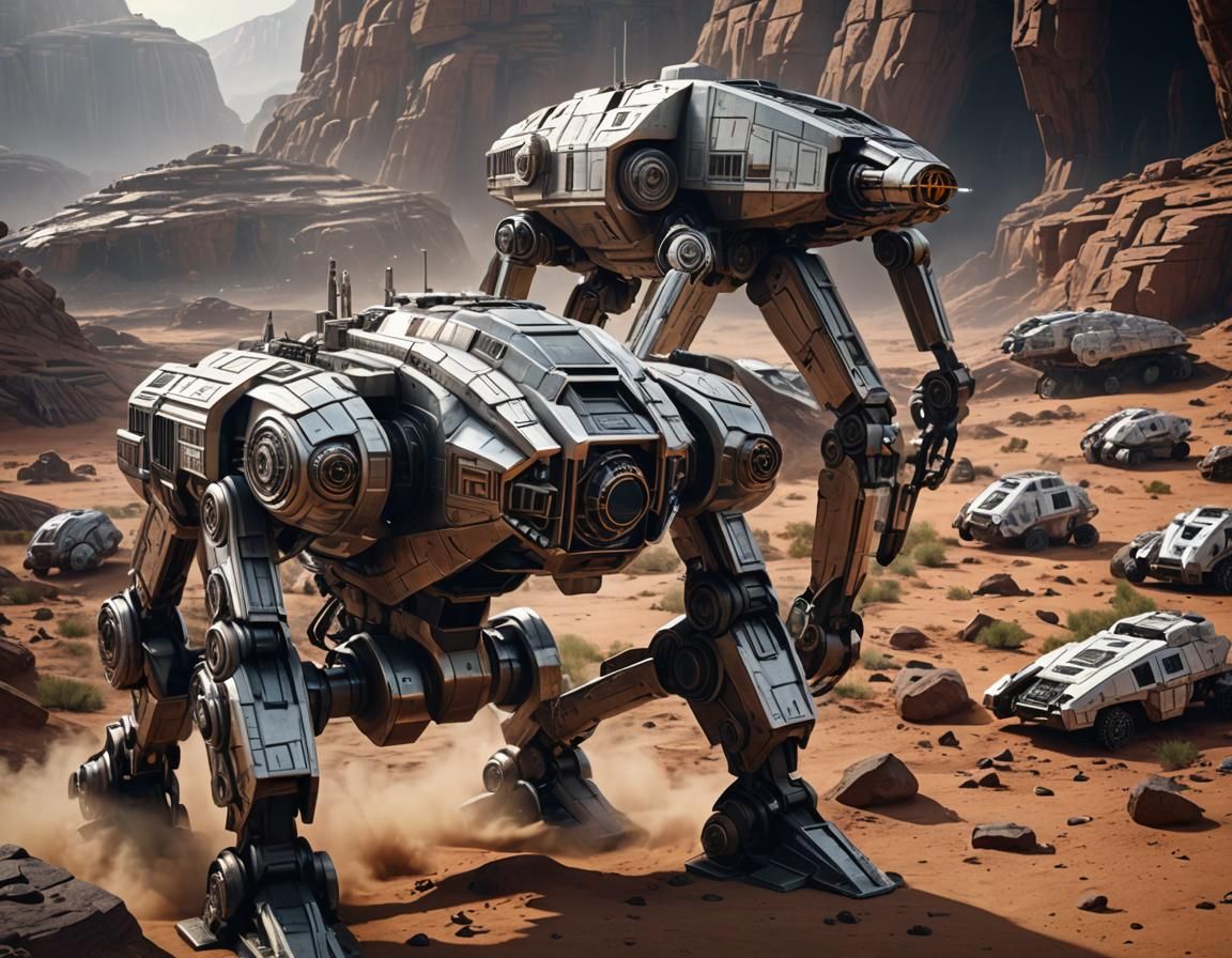 Futuristic Sci-Fi Mech Scene in 8K