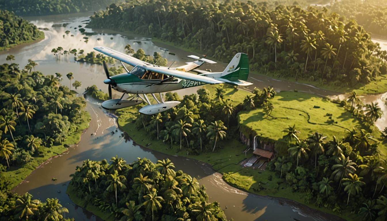 Amazonian Rainforest Aerial Concept Art