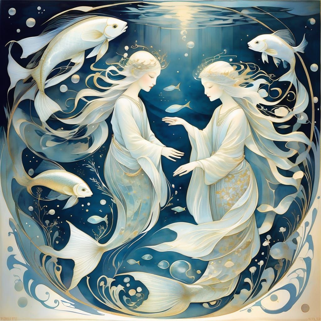 Mystical Fish in Ethereal Waters