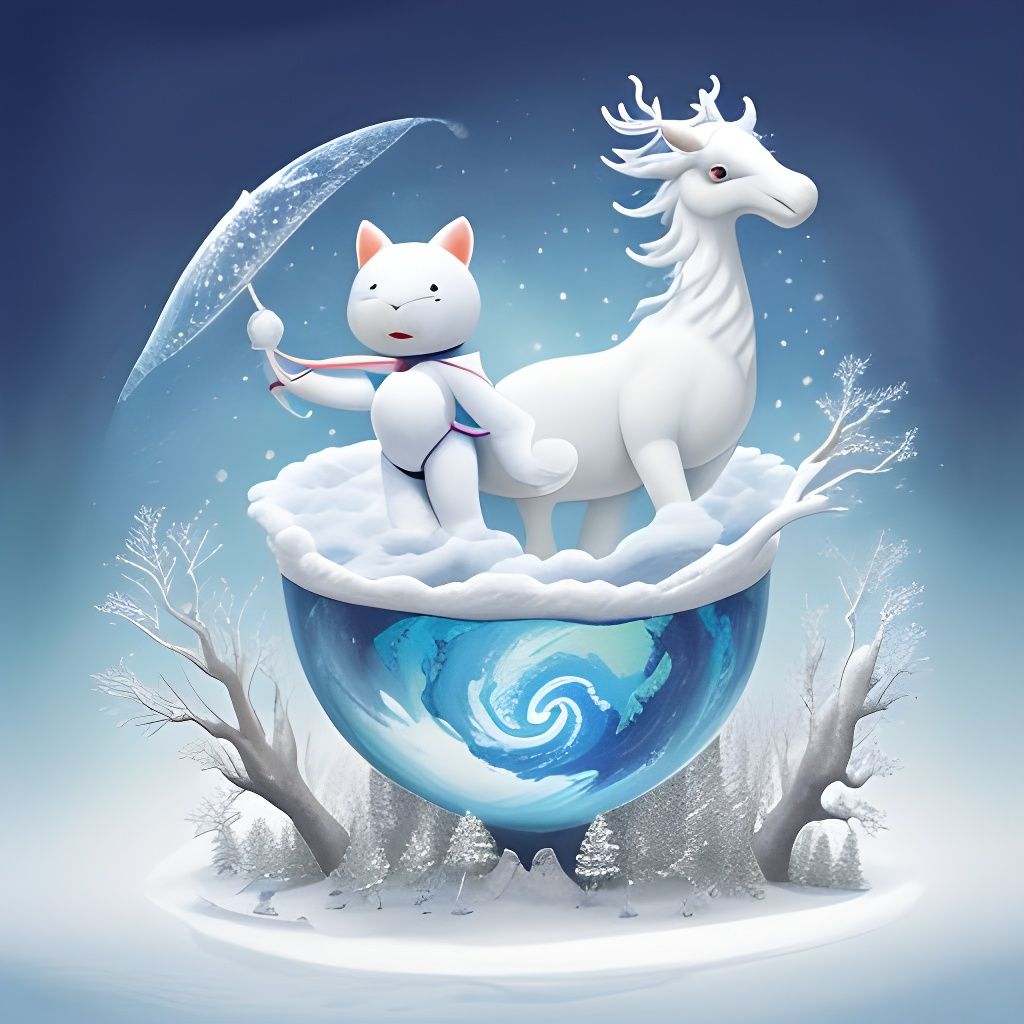Fun winter scene