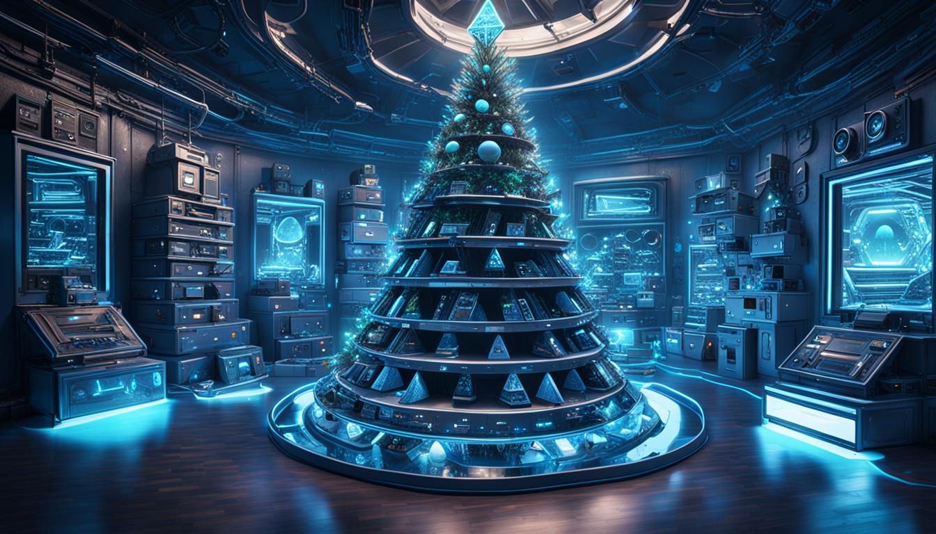 Extraterrestrial Christmas in a Holographic Alien Room