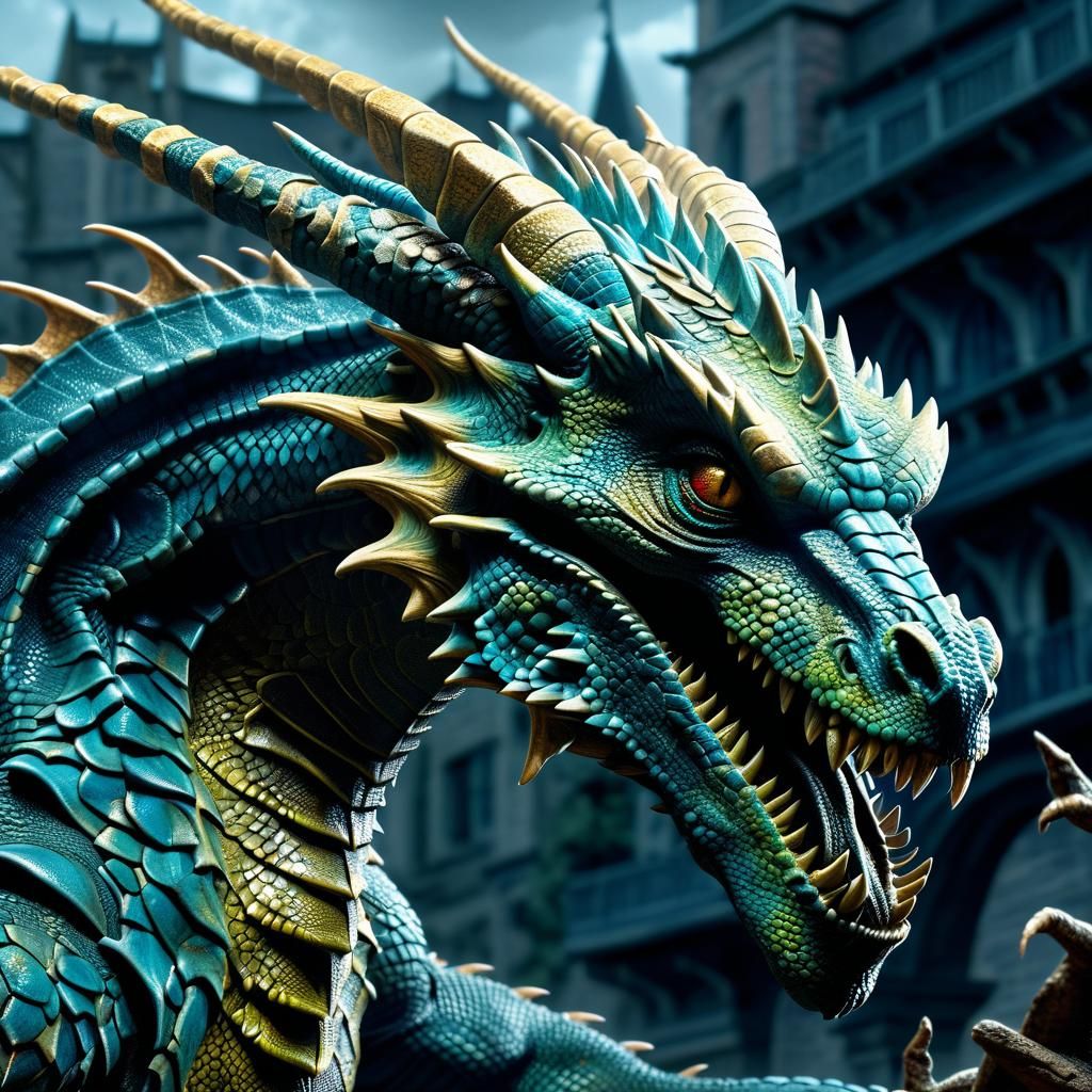 Epic Spider Dragon in Sinister Horror Style