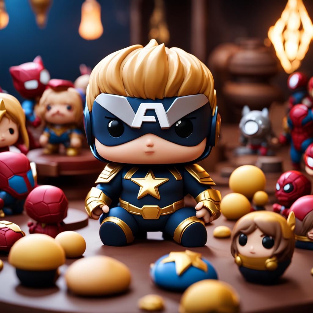 Marvel Kawaii Chibi Character in Clay Model 3D