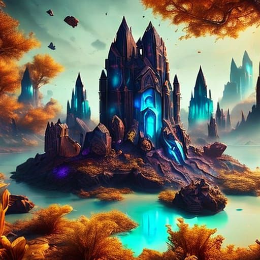 Whimsical Dark Fantasy Chocolate Sorcerer Conquers the Eclip...