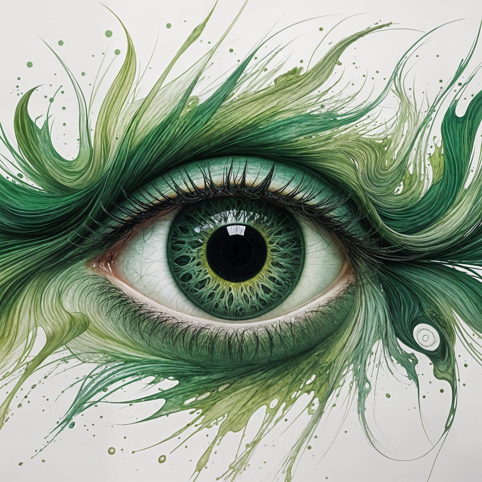 Ethereal Emerald Eye Design