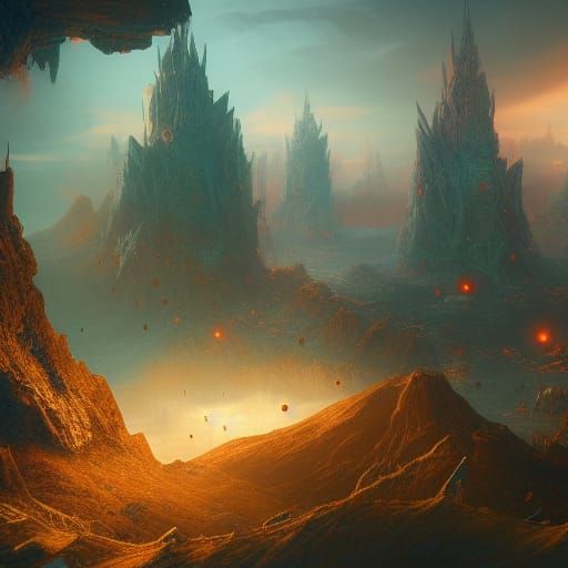 Detailed Matte Painting of Ozon Baby in 8K