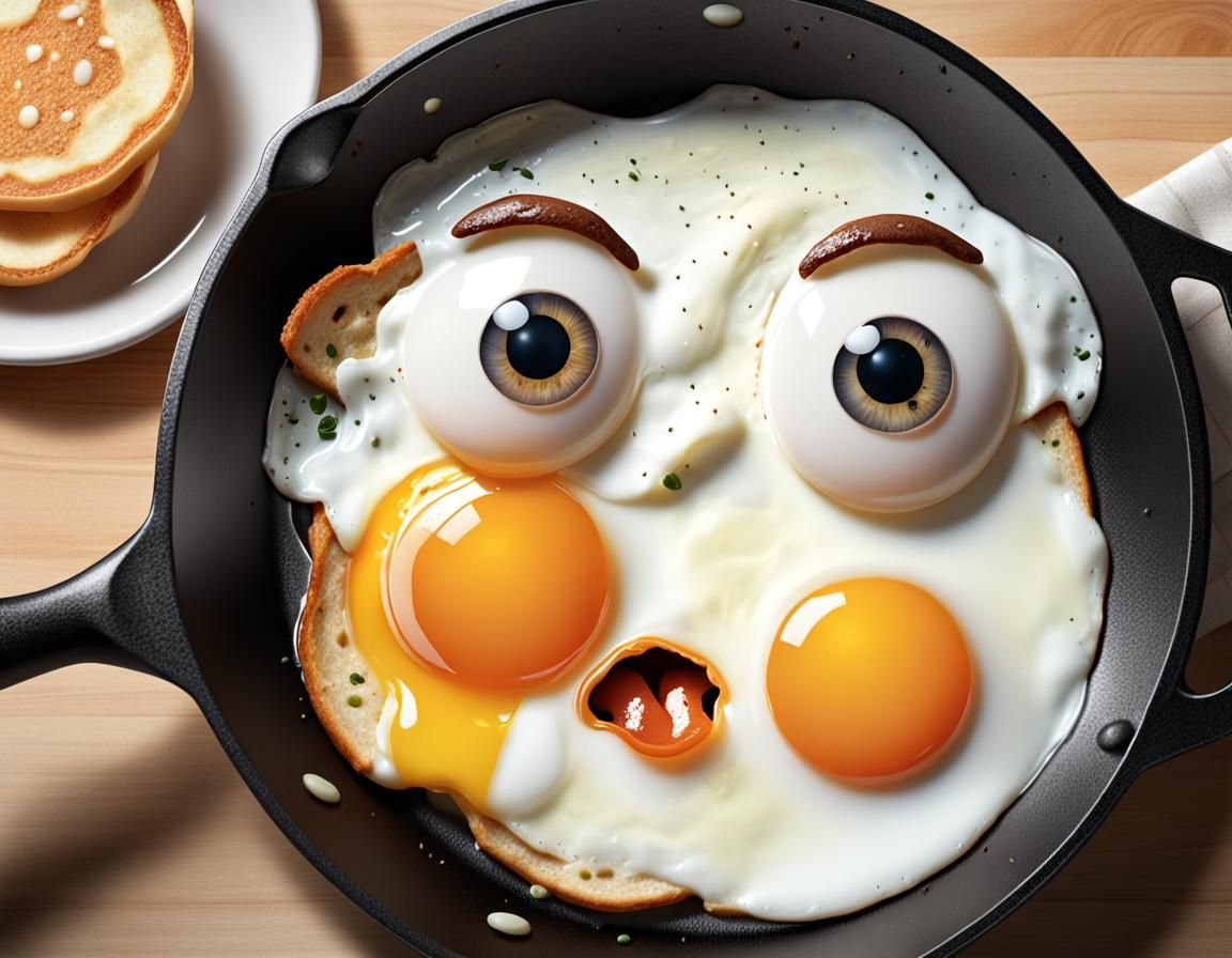 Egg's Cartoon Horror at Fried Egg Fate