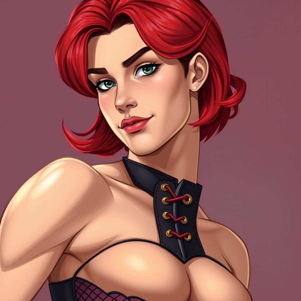 Young Man in Corset, Nagel Style