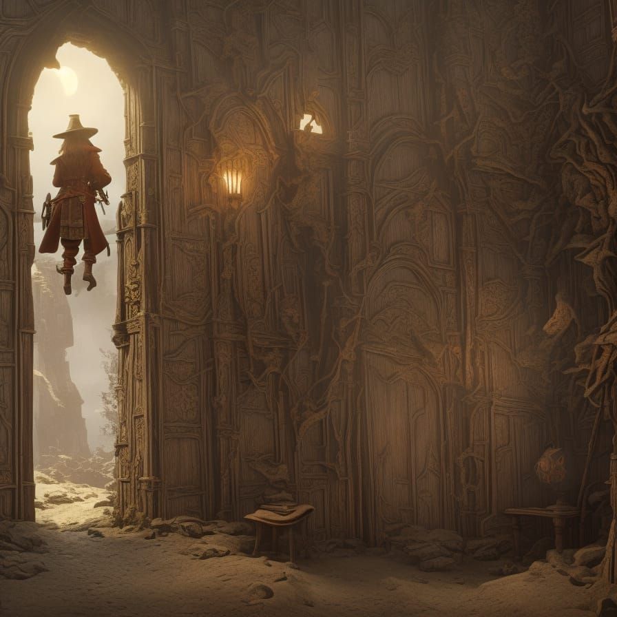 Gunslinger's Tarot Reveals Doorway: Fantasy Concept Art