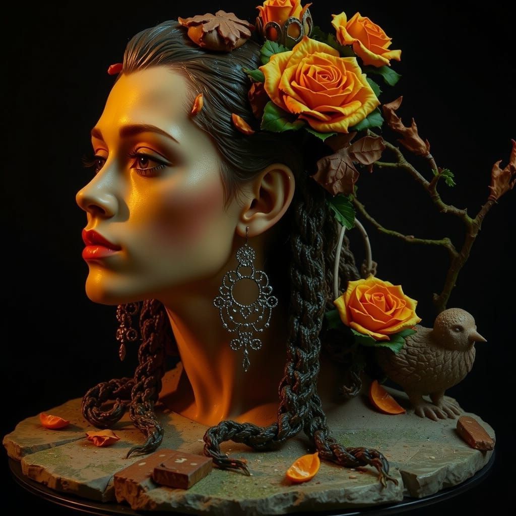 Expressive Sculpture Radiating Immanent Glory