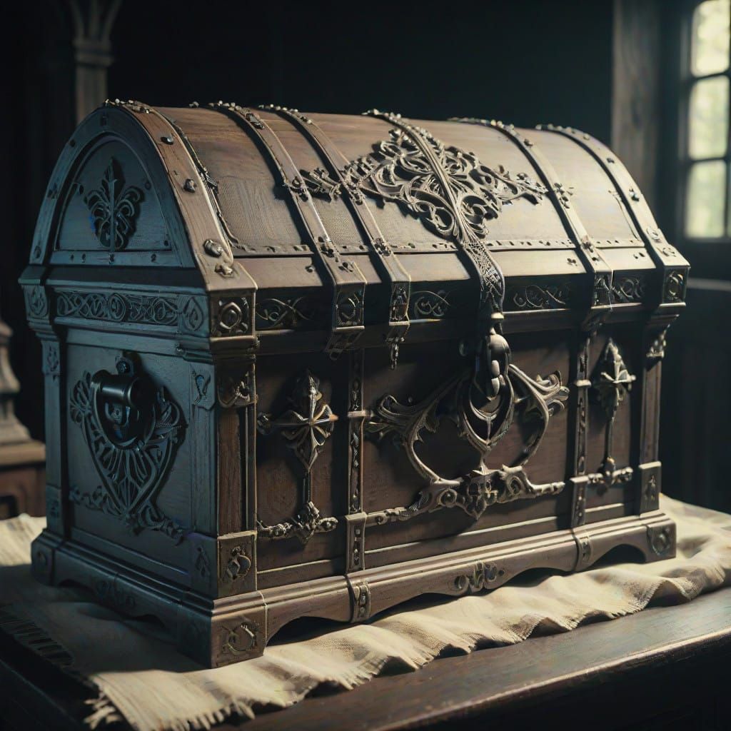 Ethereal Gothic Masterpiece with Linen Fold Decorations