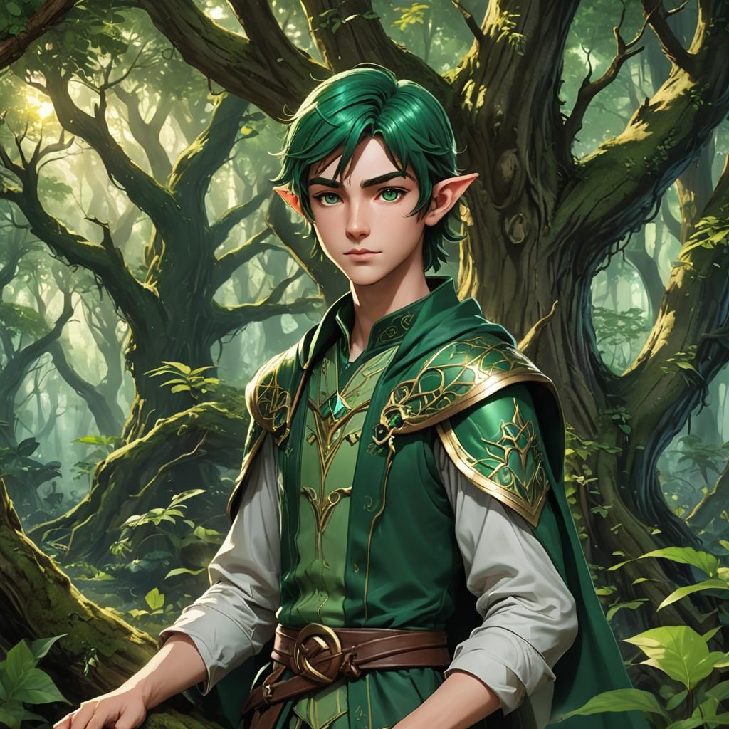Anime Boy Finds Elven Sanctuary in Emerald Forest