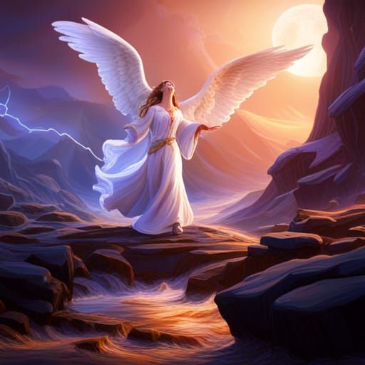 Angelic Choir Singing Praises in Detailed Matte Painting