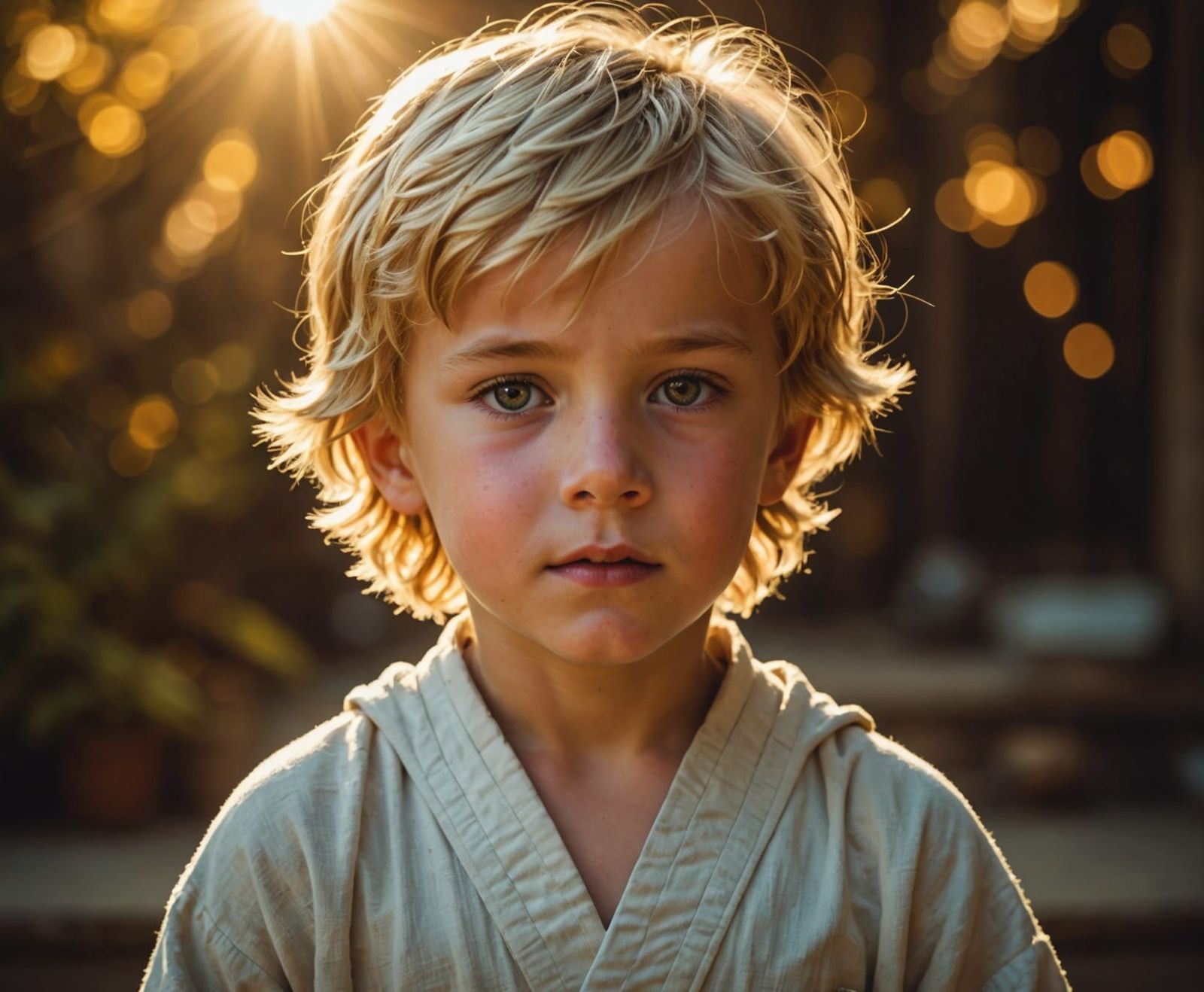 Whimsical Child in Golden Hour Aura