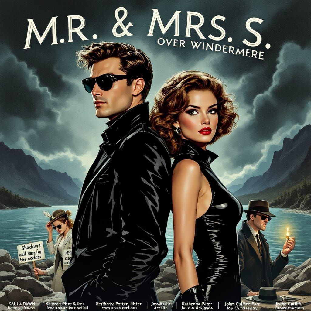 Retro Spy Thriller Poster: Shadows Over Windermere