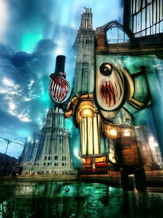 Art Deco Cityscape Inspired by Bioshock