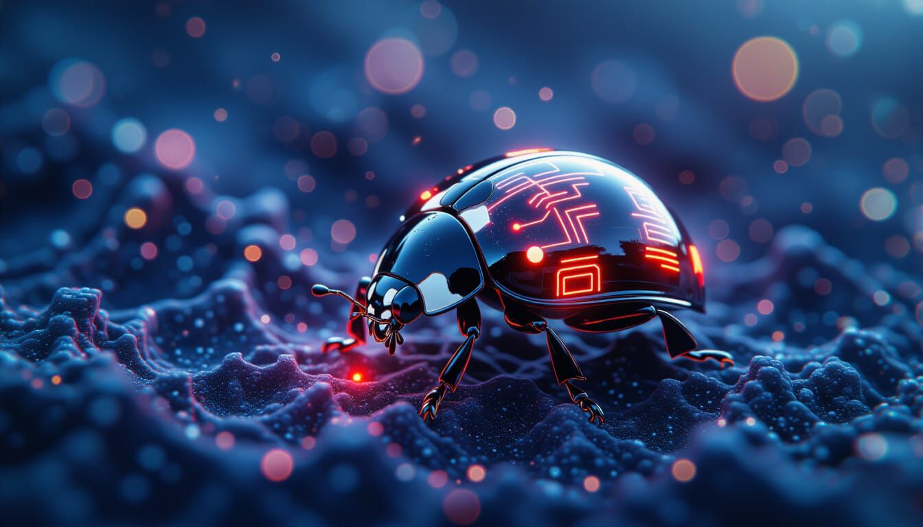 Biomechanical Ladybug on Fractal Surface