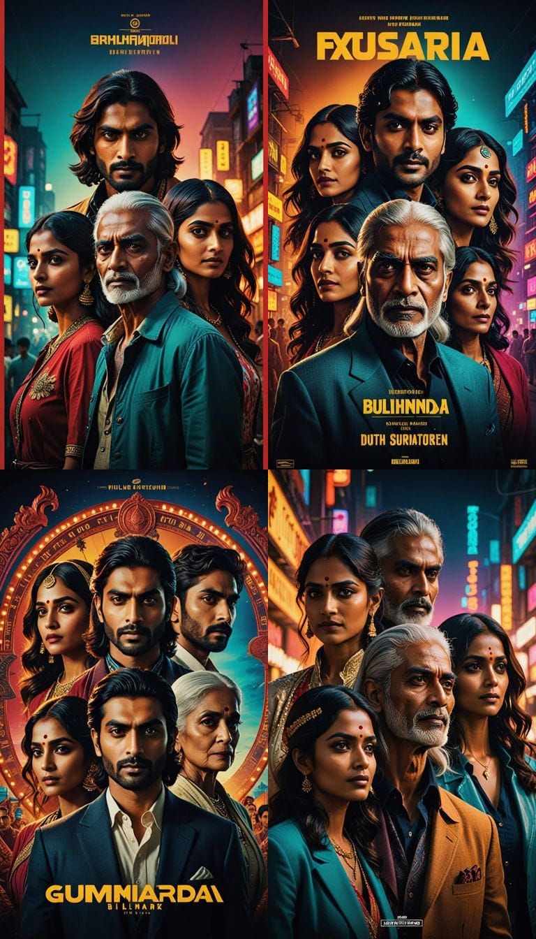 Gumshuda Billionaire Poster: Intense Faces of Thrill and Dra...