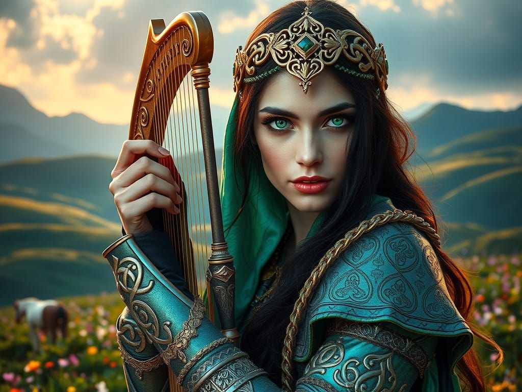Regal Celtic Warrior Goddess Radiates Ancient Wisdom