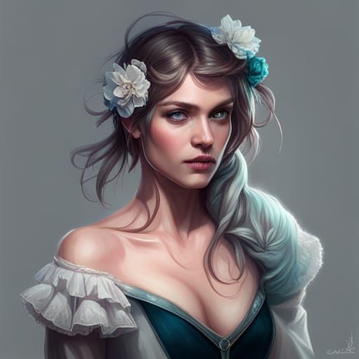 Detailed Gothic Princess Portrait in 8K Resolution