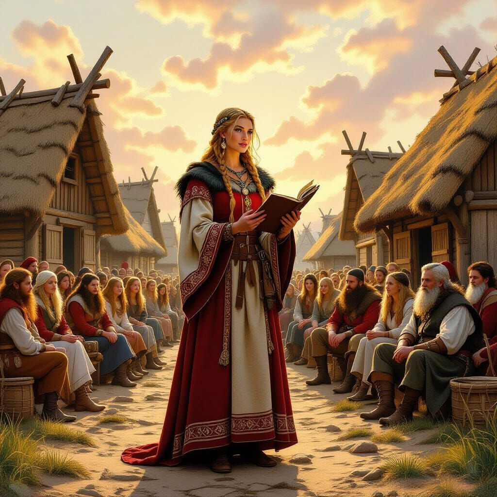 Scandinavian Storyteller Goddess Saga in Whimsical Fantasy A...