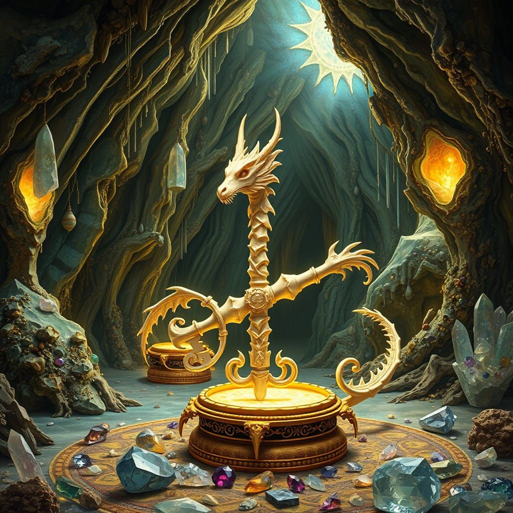 Ethereal Key in Majestic Cave of Glittering Treasures