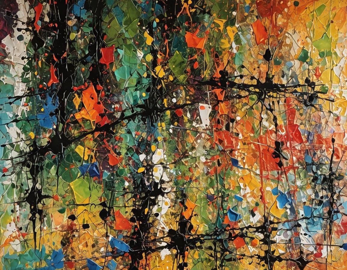 Abstract Composition in Vibrant Colors