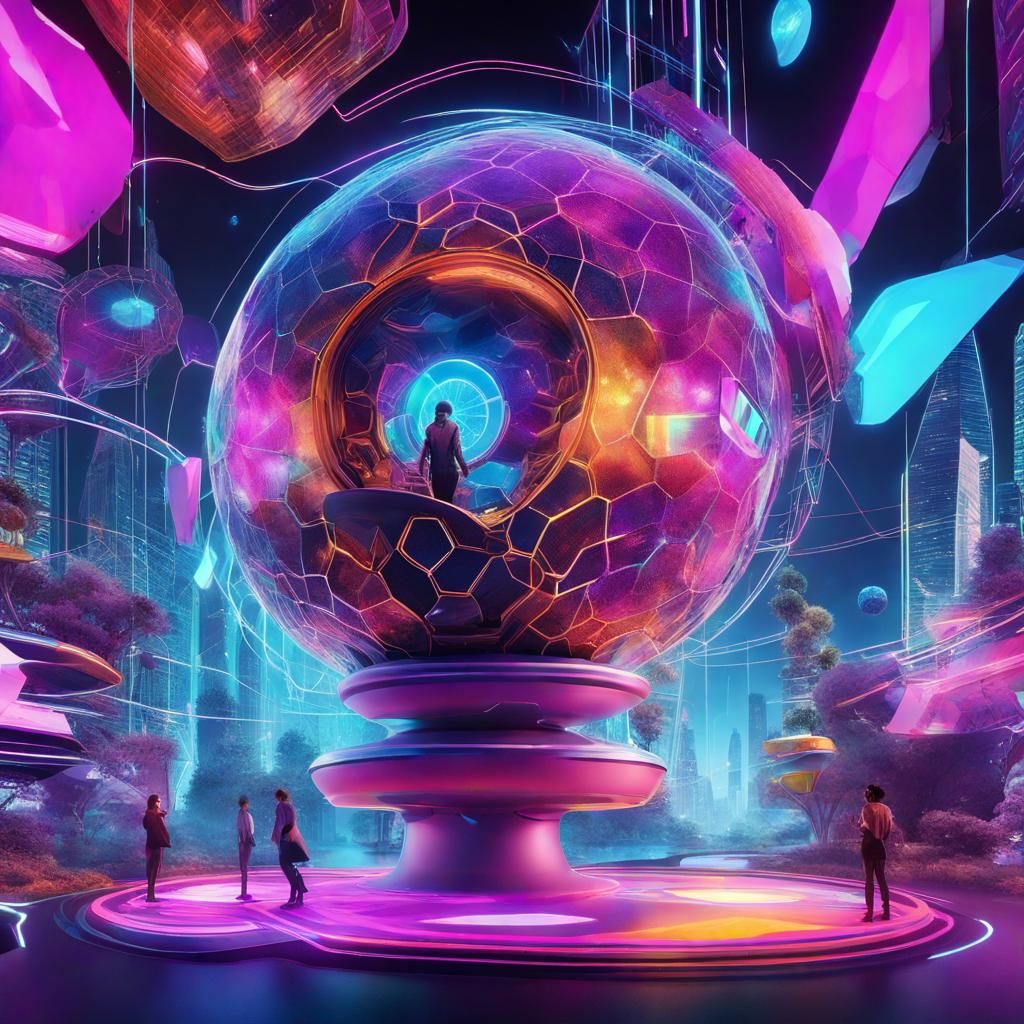 Metaverse Marketing: A Vibrant, Futuristic Art Piece