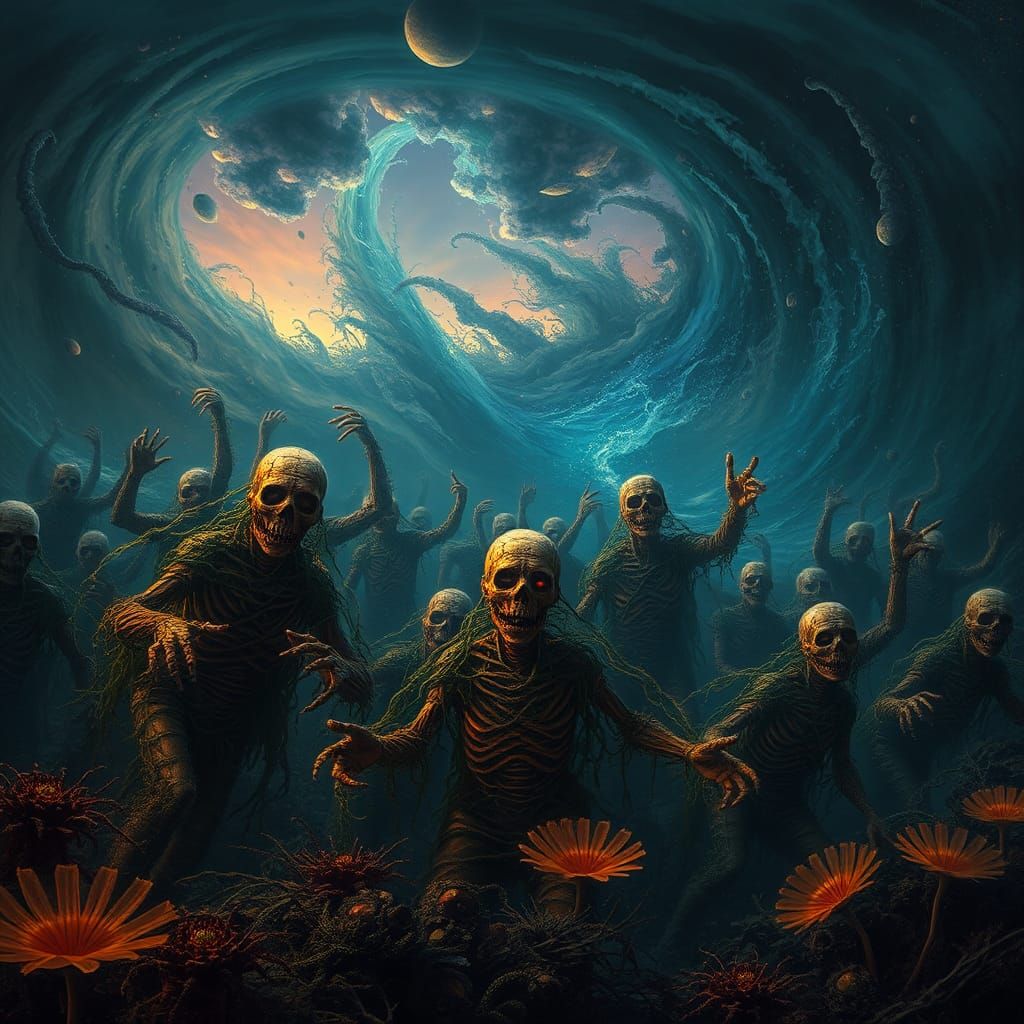 Undead Aquatic Monsters Rising from the Deep Sea