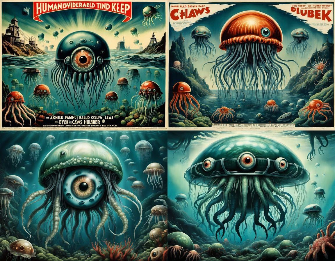 1930s Movie Poster: Underwater Horror Colony