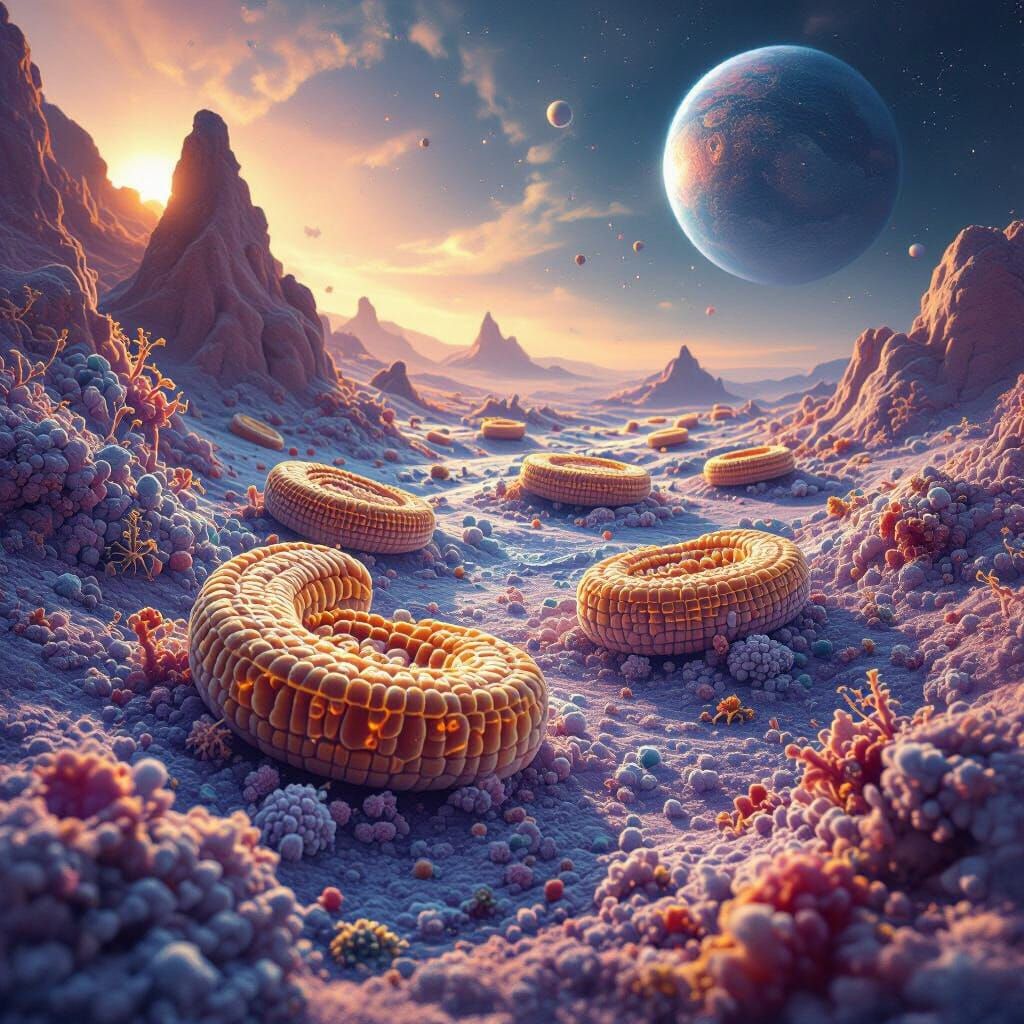 Microscopic Cosmos: An Electron Micrograph