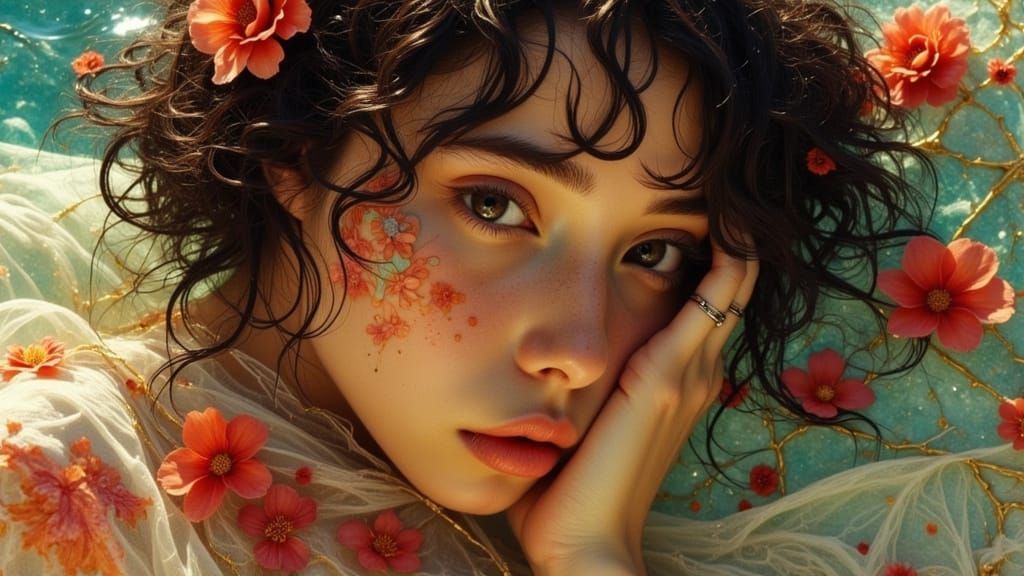 Melancholic Woman in Hazy Summer Light, Concept Art