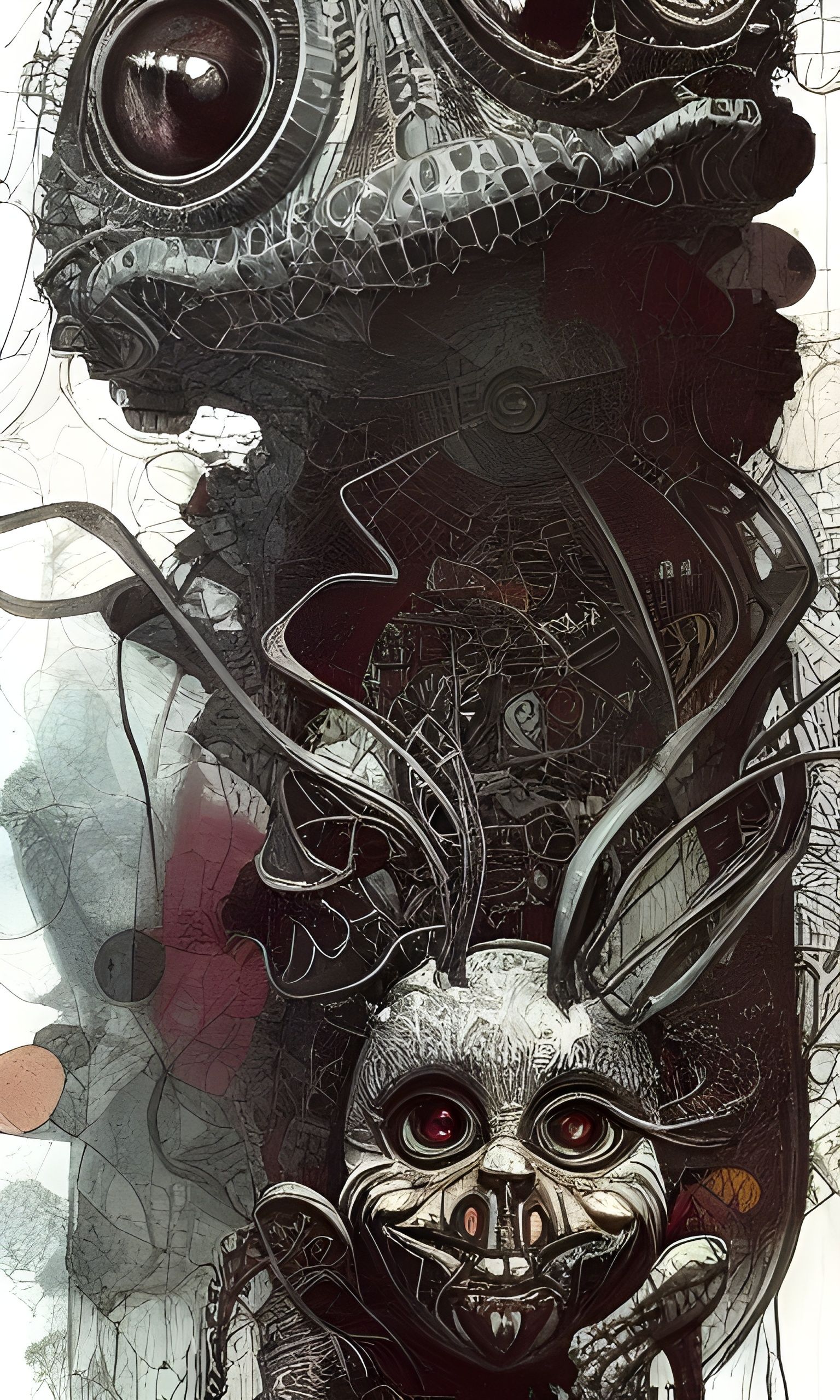 Gremlin Anatomy: Intricate Mixed Media Illustration