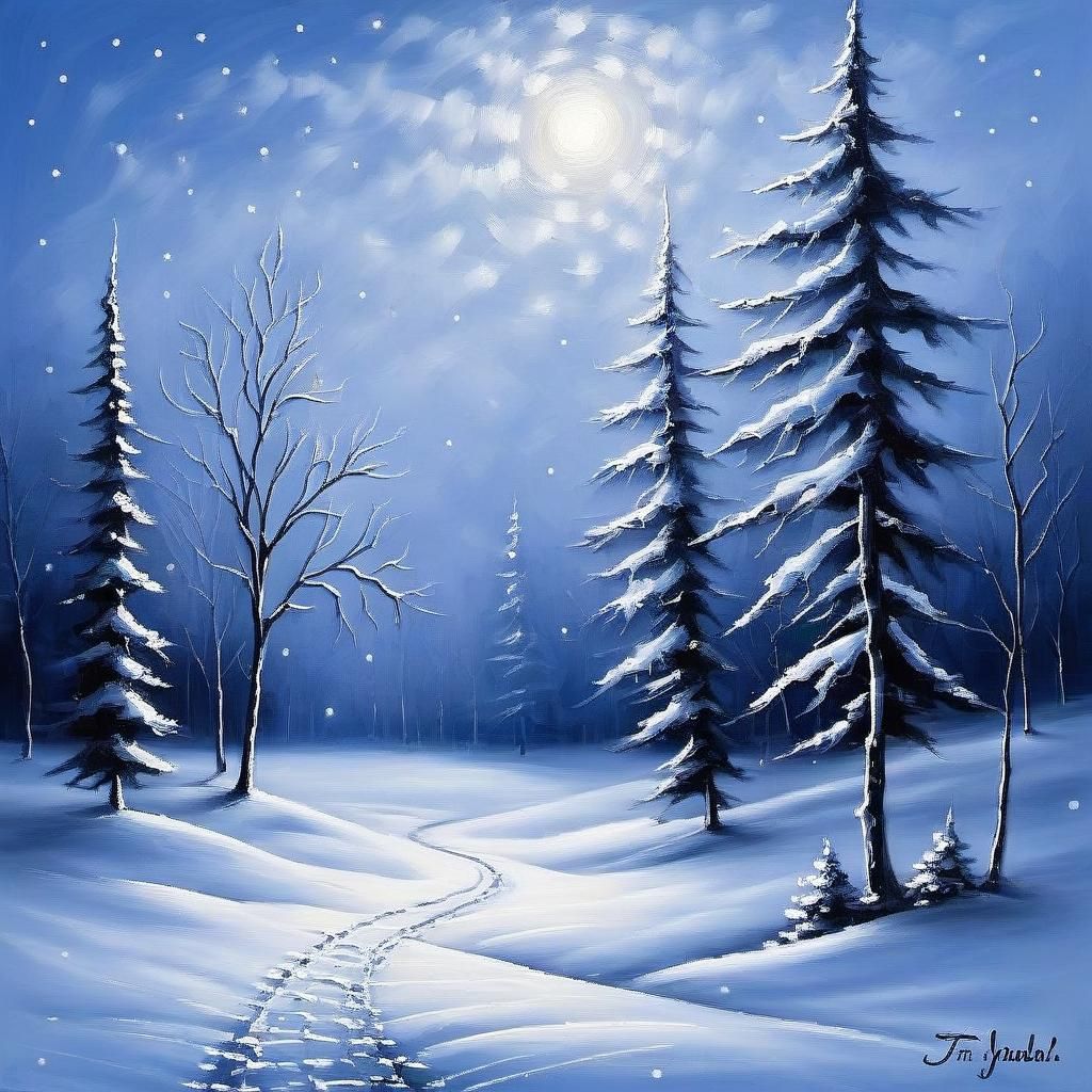 Minimalist Painting with Expressive Brushwork