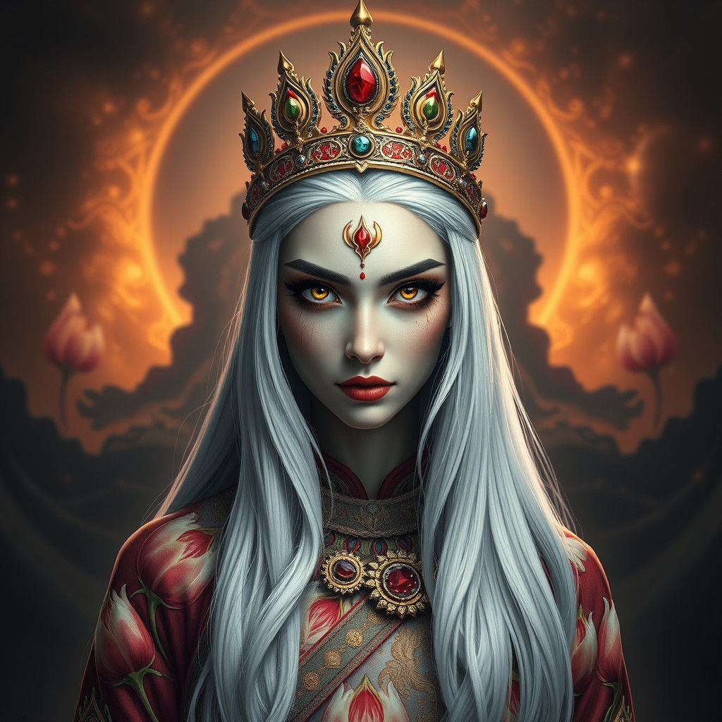 Iranian Goddess Arshtat in Hyper-Realistic Digital Painting