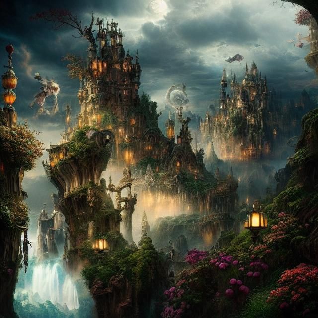 Epic Wonderland: A Detailed Digital Matte Painting