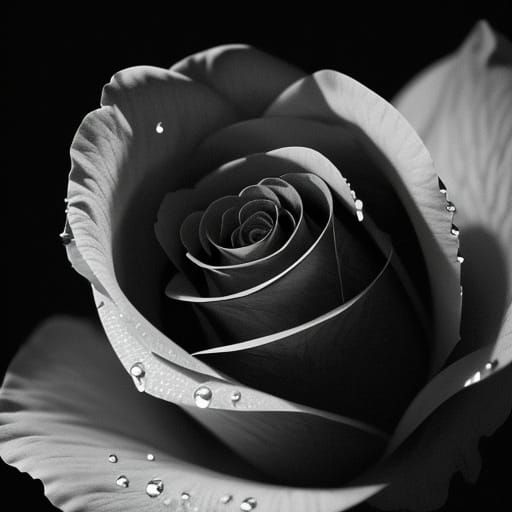Ethereal Violet Bloom in Cinematic Black and White